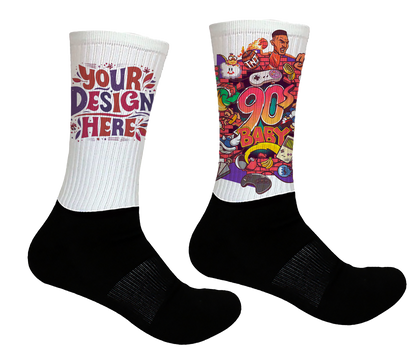 Athletic Crew Custom Socks (Side Placement)