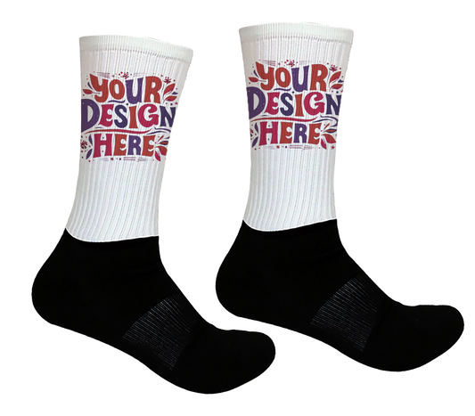 Athletic Crew Custom Socks (Side Placement)